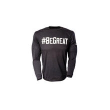 Load image into Gallery viewer, #BEGREAT LONG SLEEVE T-SHIRT - BLACK / WHITE