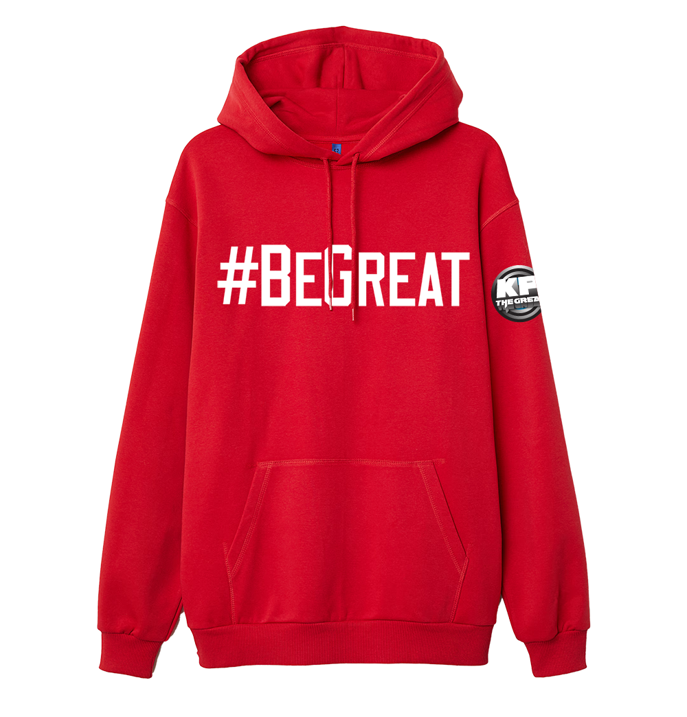 #BEGREAT HOODIE - RED / WHITE