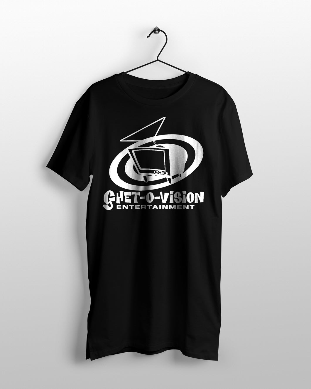 GHET-O-VISION T-SHIRT - BLACK / WHITE