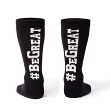 Load image into Gallery viewer, #BEGREAT CREW SOCKS - BLACK / WHITE
