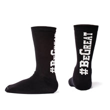 Load image into Gallery viewer, #BEGREAT CREW SOCKS - BLACK / WHITE
